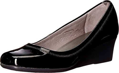 LifeStride Women's Groovy Wedge Pump, Black, 7 M US