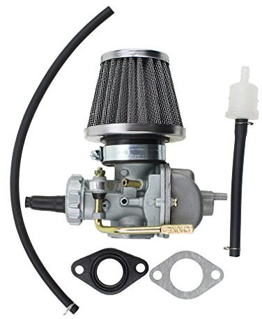 GOOFIT Carburador 16 PZ16 Moto Chino con Filtro de Aire 35mm Vertical Filtro Combustible Pit Bike reemplazo para XR80 XR80R ATV Quad Motor Scooter y Ciclomotor Go Kart Plata