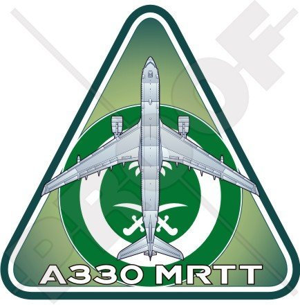 Airbus A330 MRTT RSAF Royal Saudi-Luftwaffe Tanker Arabien Arabian 94 cm (95 mm) Vinyl Aufkleber, Aufkleber