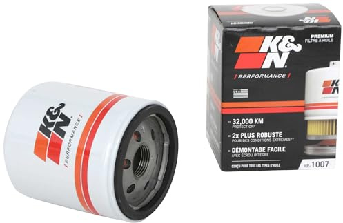K&N Oil Filter: 20,000 Mile Engine Protection with Wrench Off Nut, HP-1007