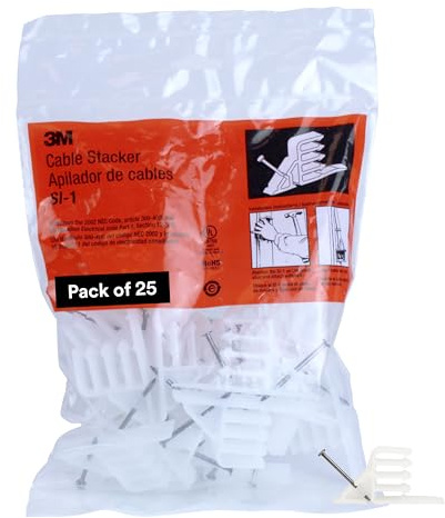 3M 80611237092 Stacker SI-1, Routes Various Number of Cables in an Organized Way, White