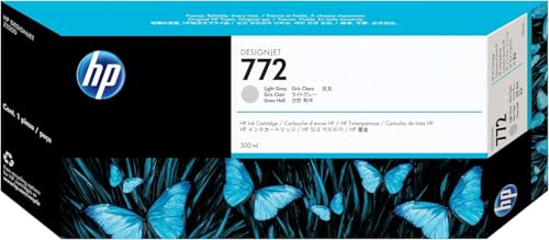 HP 772 Hellgrau, Original Druckerpatrone | Tinte für DesignJet Z5200, 300 ml (CN634A)
