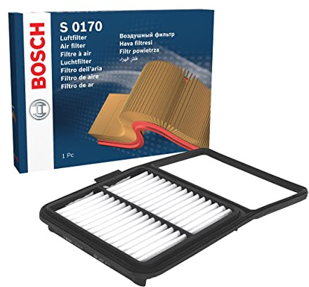 Bosch S0170 Car Air Filter - Replacement Filter | Separates Particles from the Air Intake - Moisture-resistant plus High Tensile Strength