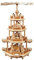 Weihnachtspyramide Richard Glässer Pyramide 3-stöckig, Christi Geburt für Teelichte, 16703