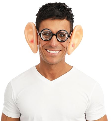 P'TIT Clown - 69440 - Falsche Ohren - Humoristisches Kostümzubehör, Humor - Neunauge, Riese - Perfekt für Karneval, Mottopartys - Beige, 15 x 9 cm - Unisex - Kunststoff