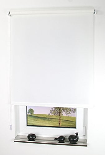 Liedeco® Rollo, Fenster Rollo, Kettenzug-Rollo / 102 x 180 cm (Breite x Höhe), Struktur Natur weiß/Stoff mit Dekor, Lichtdurchlässig, Blickdicht/Breiten 60-200 cm/Variable Montage möglich