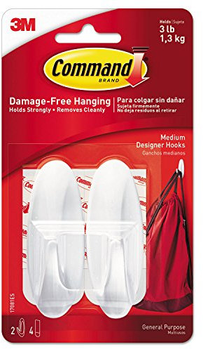 Command Strips 17081 Medium Designer Hooks With Command Adhesive