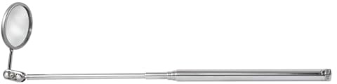 BGS 30012SB Teleskopspiegel Ausziehbar - Inspektionsspiegel bis 600 mm | Werkstattbedarf Kontrollspiegel mit flexiblem Doppelgelenk, 30 mm Suchspiegel Durchmesser, Metall-Ausführung