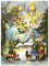 Nostalgischer Adventskalender/Weihnachtskalender mit Bildern und Glimmer Seht die Himmelsleiter