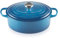 Le Creuset Casseruola Evolution in Ghisa con Coperchio, Ø 29 cm, Ovale, Adatta a Tutte le Fonti di Calore Inclusi Induzione, Volume: 4.7 l, 4.675 kg, Blu Marsiglia