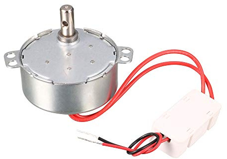sourcing map DC 12V CCW/CW Richtung 3RPM 7mm Schaft Durchm Synchronmotor für Mikrowelle