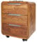 invicta INTERIOR Massiver Rollcontainer CUBUS 60cm Sheesham Palisander Holz Stone Finish 3 Schubladen Büroschrank Bürocontainer