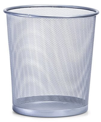 Zeller 18100 Papierkorb, Mesh Ø 26x28, Silber