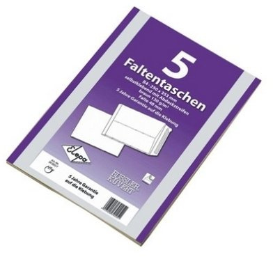 Elepa - rössler kuvert 30002521 Faltentasche B4, 40mm, haftklebend, 130 g, 5 Stück, braun