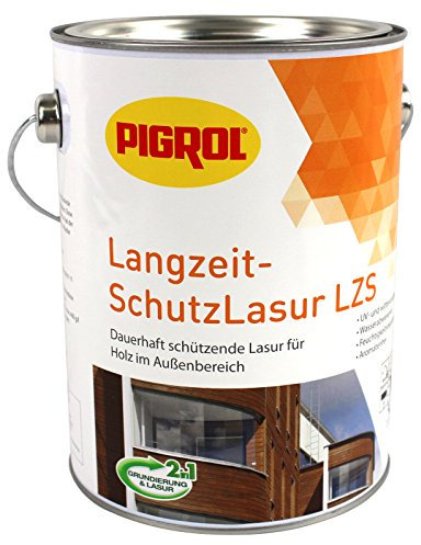 Pigrol Langzeit-Schutzlasur 10L antikweiß Holzlasur für alle Hölzer im Außenbereich