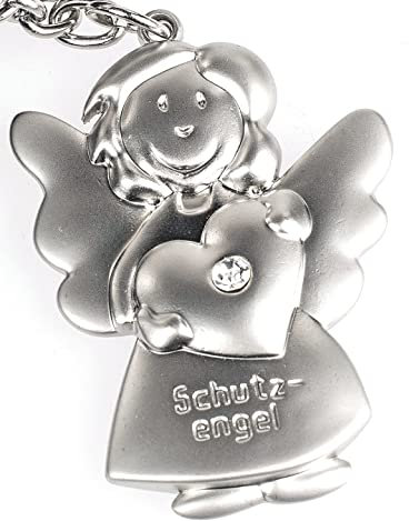 Schlüsselanhänger ~ Schutzengel mit Herz ~ Engel Anhänger für Auto Schlüssel