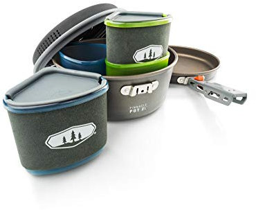 GSI Outdoors Kochset Pinnacle Backpacker, Aluminium anodisiert, 50180