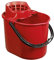 Ramon Hygiene Seau à franges Deluxe avec essoreuse, rouge, 12 l