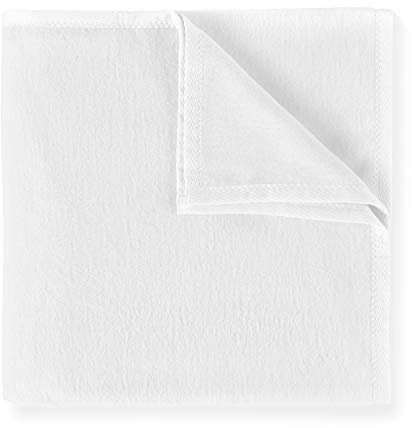 Peacock Alley All Seasons Luxury Cotton Blanket – 100% Long Staple Cozy Cotton Blanket for Sofa, Bed, and Crib - King, California King, White