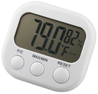 TRIXES Termómetro Digital LCD Temperatura Tiempo Higrómetro Humedad