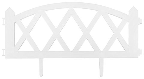 2,3 m Gartenzaun Zierzaun weiss Jägerzaun h-32 cm Zaun Schmuckzaun Beetumrandung 4 Farben