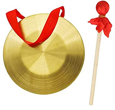 ZHANGZONG Gong Tibetano platillos Instrumentos Musicales Instrumento de percusión Tradicional Chino Gong con mazo y Cuerda Colgante(Color:36cm,Size:)