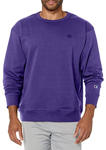 Champion Powerblend-Felpa Maglia, Viola (Purple), S Uomo