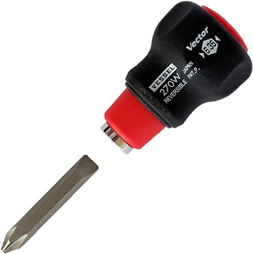 VESSEL Vector Stubby Interchangeable Screwdriver [No.270W-62] (Japan Import)