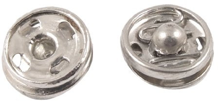 sourcing map 50 Stück, silberfarben Metallverschluss Druckknöpfen Tasten, 8 mm de