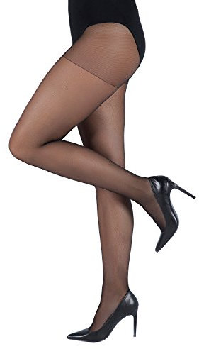 Ulla Popken Damen Strumpfhose, 3er Pack, Schwarz, 52-54 EU