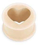 Tapsi´s Coolbodyart® Flesh Tunnel Silikon Herz Haut 10mm