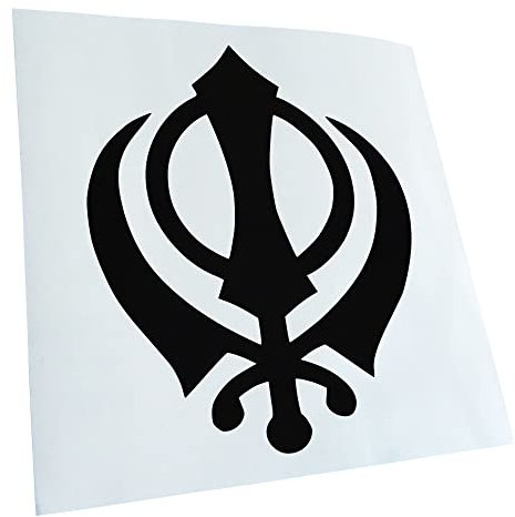- Autoaufkleber - Khanda Sikhismus Aufkleber für Auto, Laptop, Fahrrad, LKW, Motorrad mehrfarbig JDM Decal Racing