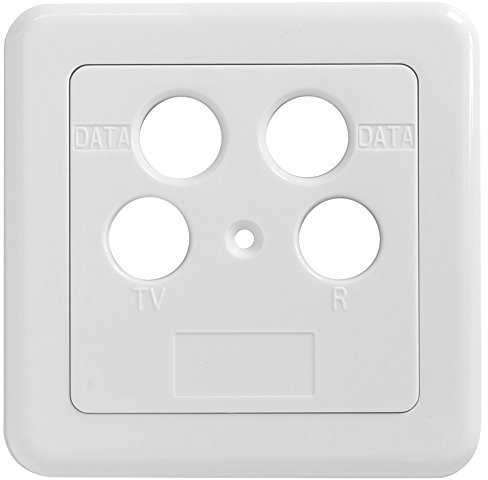 Axing SZU 2-13 Steckdosen-Abdeckung Data, Fernseher für BSD 961 (2-teilig) weiß
