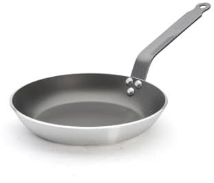 DE BUYER - Runde Pfanne mit Antihaftbeschichtung Choc aus Aluminium – Durchmesser 24 cm – Schwarz