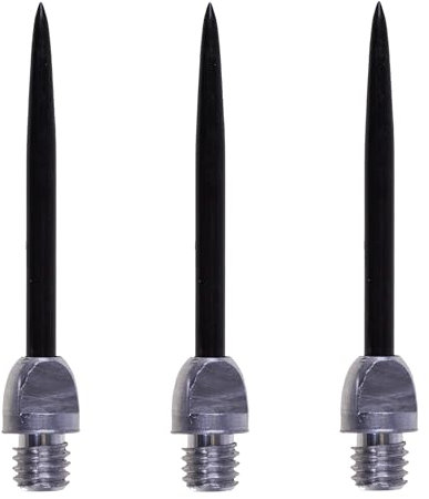 Karella Metallspitzen für Softdarts, Steeltips, 2BA - Gewinde, Set inkl. Holder, 1 Set (3 Stück), Stahlspitzen für Dartpfeile, Wechselspitzen für Softdarts