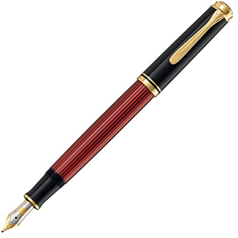 Pelikan Premium M400 Füllfederhalter F Plume schwarz/rot