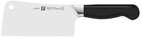 ZWILLING Couperet, Lame: 15 cm, Acier Inoxydable Spécial, Manche Plastique Noir, série Pure