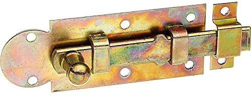 Alberts 113025 Fensterriegel | gerade, mit befestigter Schlaufe | galvanisch verzinkt, dickschichtpassiviert | Platte 100 x 30 mm