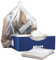 Plasticplace - W55LDC2 Lot de 50 sacs poubelle de 150 à 200 litres │ 2 mm │ Sacs poubelle transparents et résistants │ 96,5 x 147,3 cm
