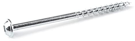 Kreg Sml-c250–125 2–1/5,1 cm Filetage épais Rondelle Numéro 8 Tête Revêtement Zinc Poche trou de vis (125 graines)