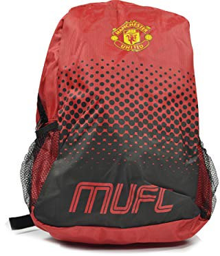 Manchester United FC Rucksack mit Reißverschluss, offizielles Fußballteam