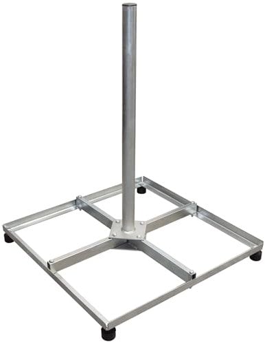Premium X Balkonständer 4X 30x30cm Stahl Holland mit Mast/Sat Flachdachständer Halterung für Satelliten-Schüssel