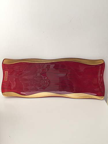 Nachtmann - Plato rectangular 40 rojo y dorado