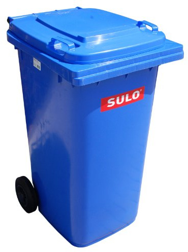Müllbehälter, Inhalt 80 Liter, blau