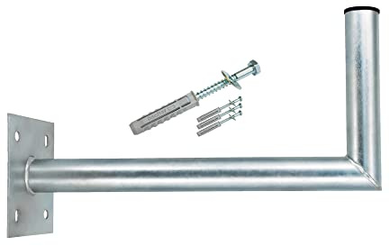 Premium X 45-50cm Wandhalter Stahl verzinkt SAT Antenne Wandhalterung Wand | Montage Halter Fischer Schraubensatz | Witterungsbeständig | Rostfrei | Langlebig