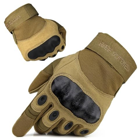 FREE SOLDIER Outdoor Handschuhe Herren Taktische Trainings Motorradhandschuhe Kletter Tactical Handschuhe Vollfinger Handschuhe Gilt für Radfahren Airsoft Militär Paintball (XL,Sandfarbe)