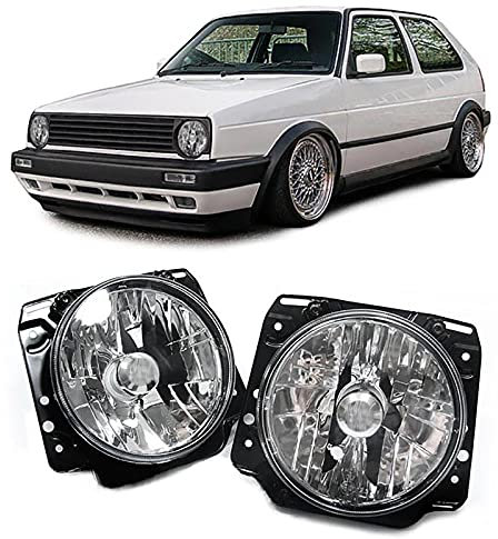 Klarglas Scheinwerfer Set Chrom passend für VW Golf 2 1983-1992