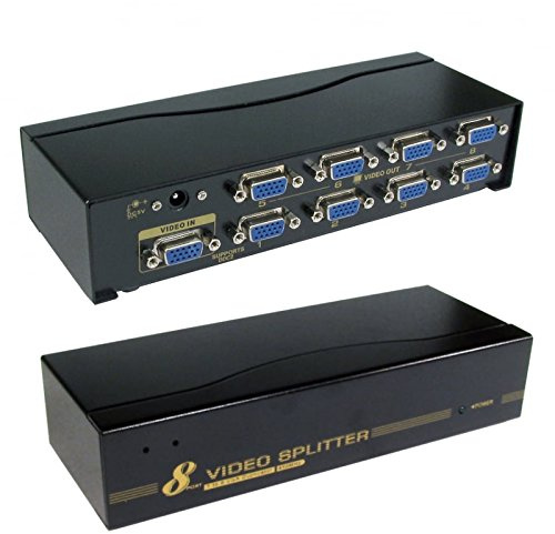 SVGA VGA 8 Port Splitter from 1 PC/Device to 8 Monitors/Display 450MHz
