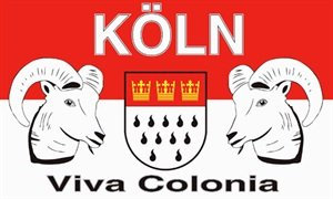 FRIP KÖLN VIVA COLONIA Fahne 1,50 x 0,90m Flagge Fahnen mit 2 Ösen