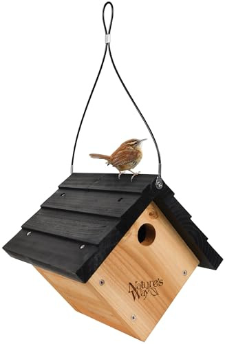 Nature's Way Bird Products CWH1 Cedar Wren House, 8 x 8.875 x 8.125, standard, Brown